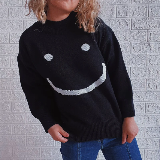Finni |  Höst söt smiley mönster långärmad skjorta