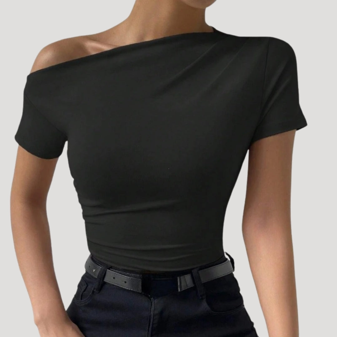 Selina | Off Shoulder Draperad Festtopp