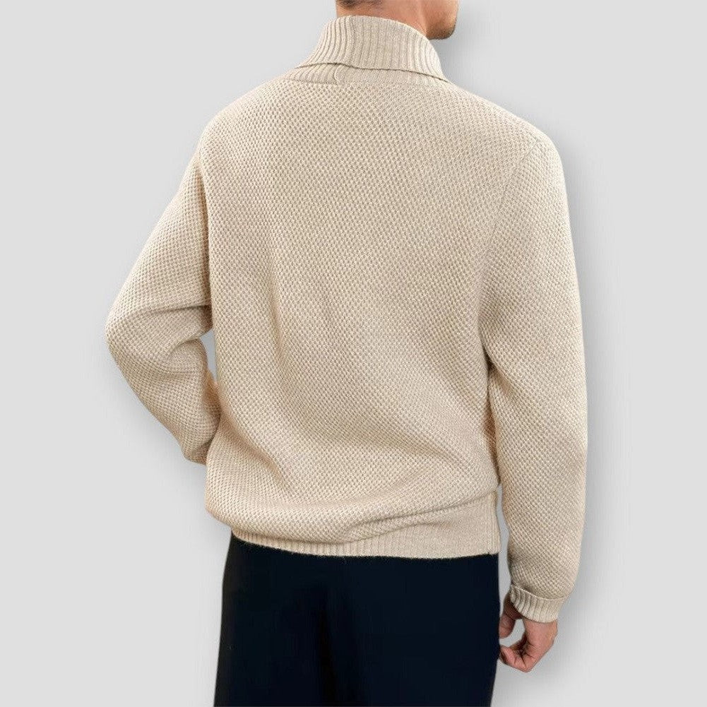 Bengt | Elegant dubbelknäppt stickad cardigan för herr