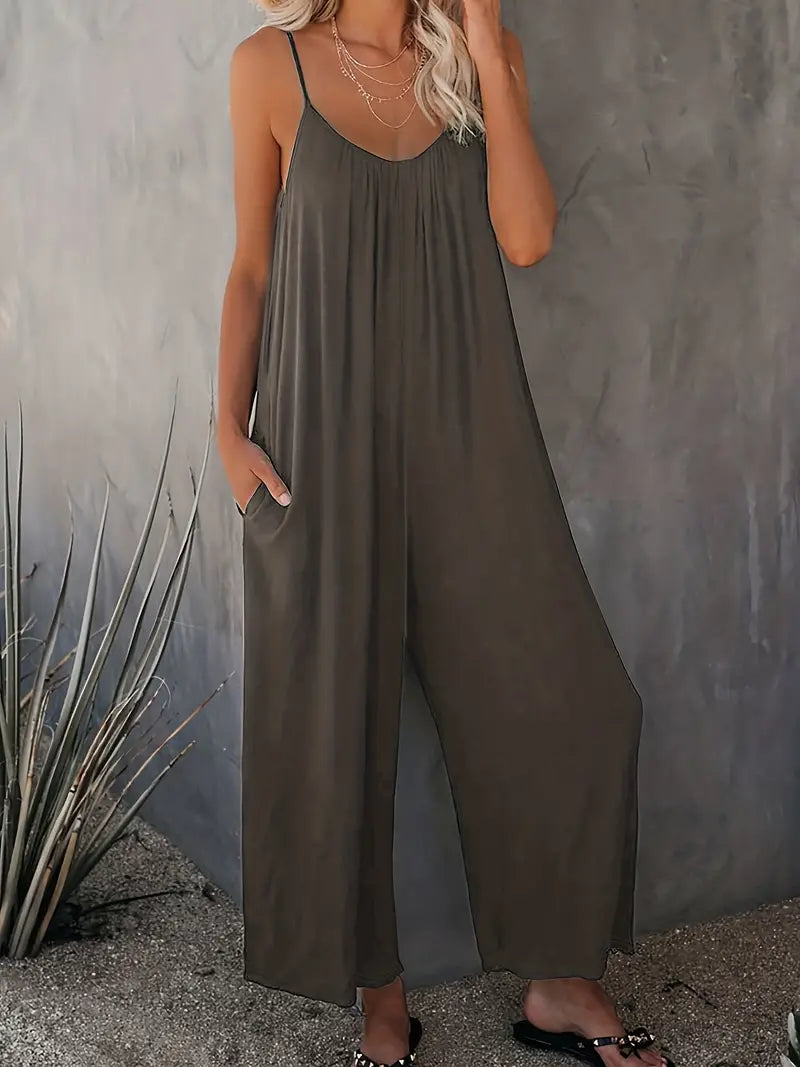 Charm – Avslappnad boho-jumpsuit med vida ben