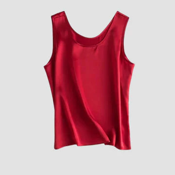 Marilyn - Ärmlös topp i siden satin