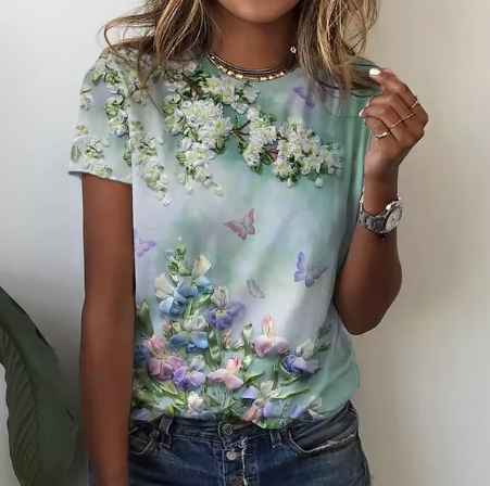 Vivina - Koreanska damer 3d rosblommigt mönste