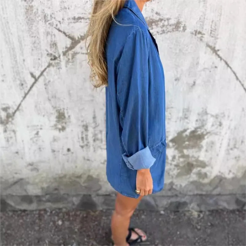 Elina | Denimjacka Med Stilren Blazerkänsla