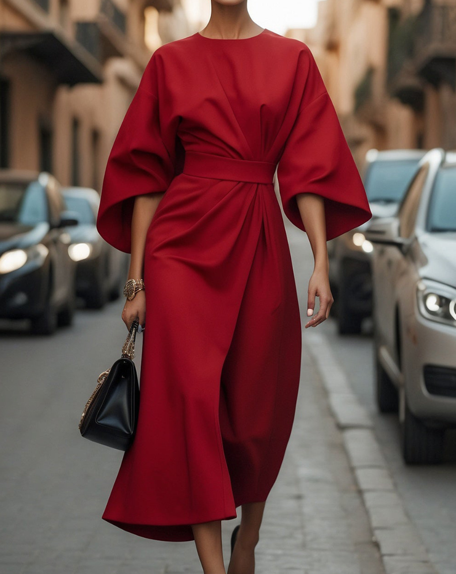 Maria | Elegant Sommarklänning Med Flödande Siluett