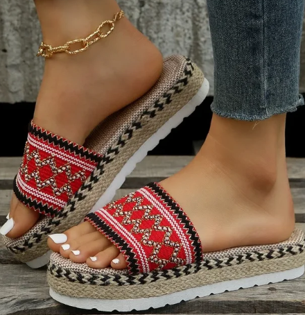 Karin - Sommartofflor för damer utomhus stran