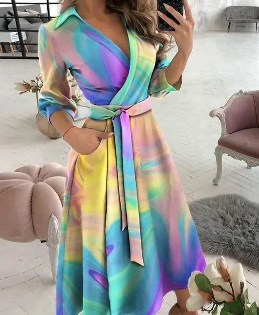 Elsie - Elegant klänning med tryck