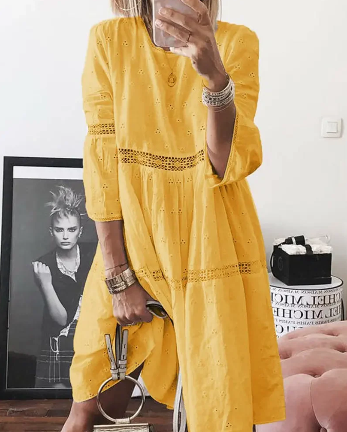 Isabelle - Snyggt broderad klänning