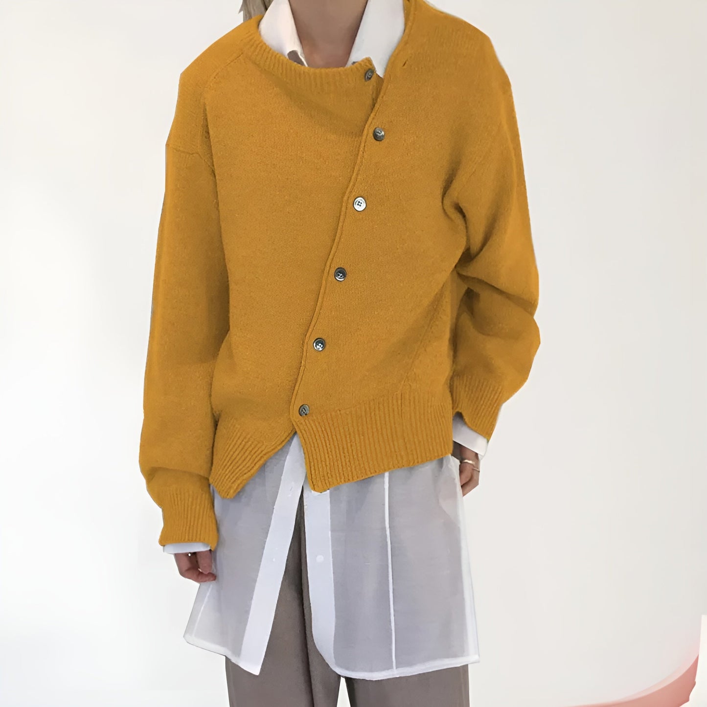 Zita | Trendig Diagonal Cardigan för Kvinnor