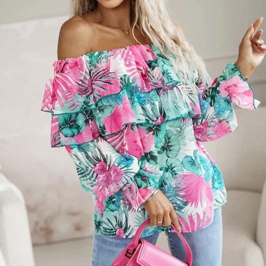 Arabella - Elegant topp med tryc
