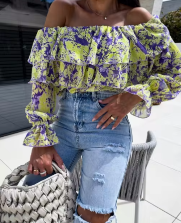 Xiamara - Höstens Off-Shoulder mode med långa ärma