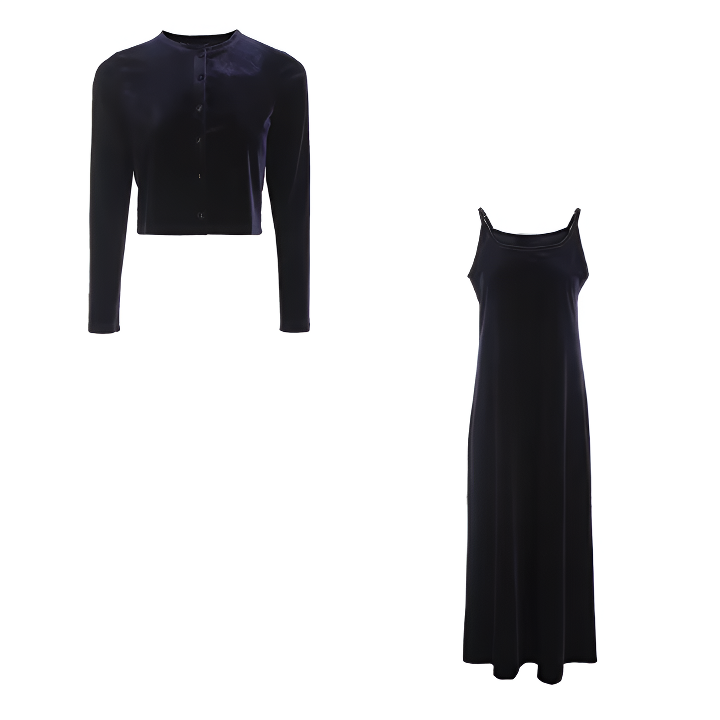 Heidi | Elegant set med väst och klänning med band i sammet