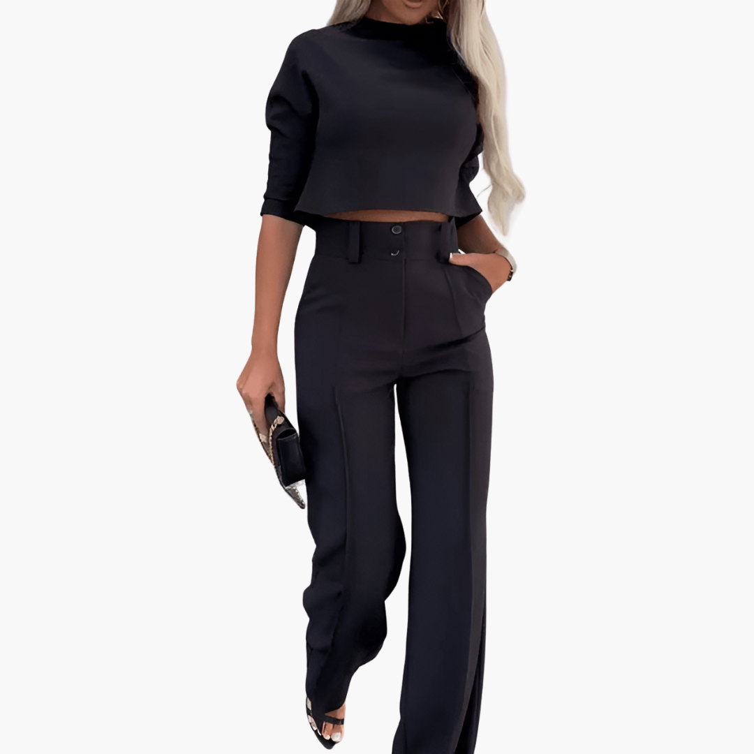 Rut | Elegant Crop Top-Set För Kvinnor