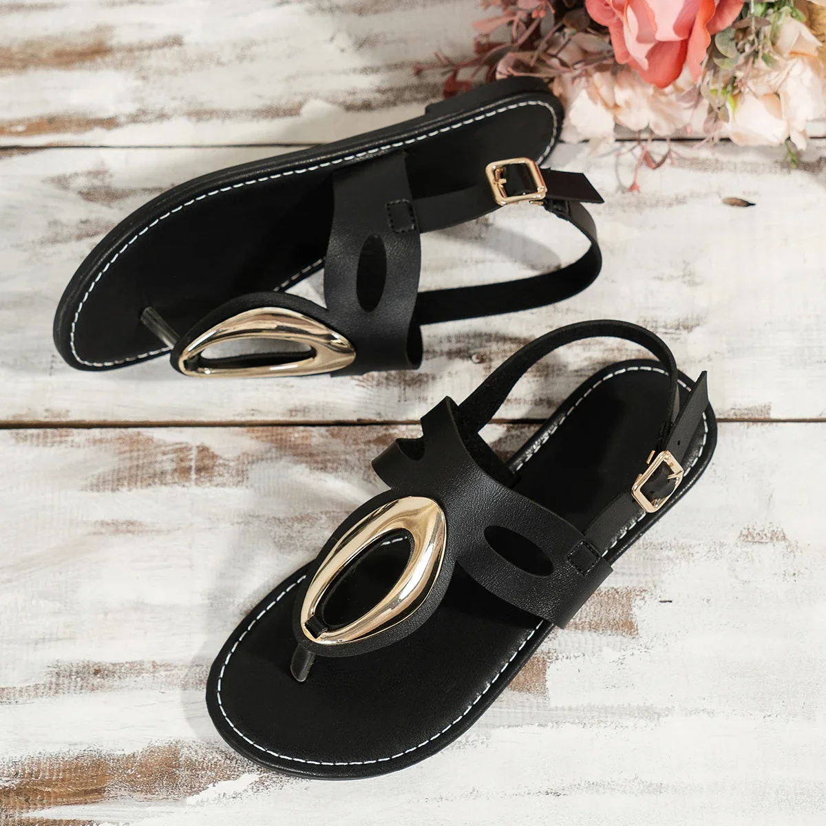 Dia'S - Sandaler Flats, Tofflor Sommar