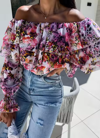 Xiamara - Höstens Off-Shoulder mode med långa ärma