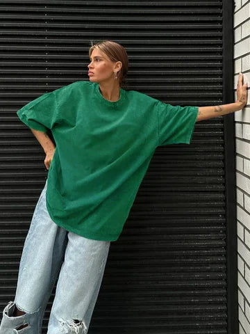 Adah - Retro T-shirt i bomull
