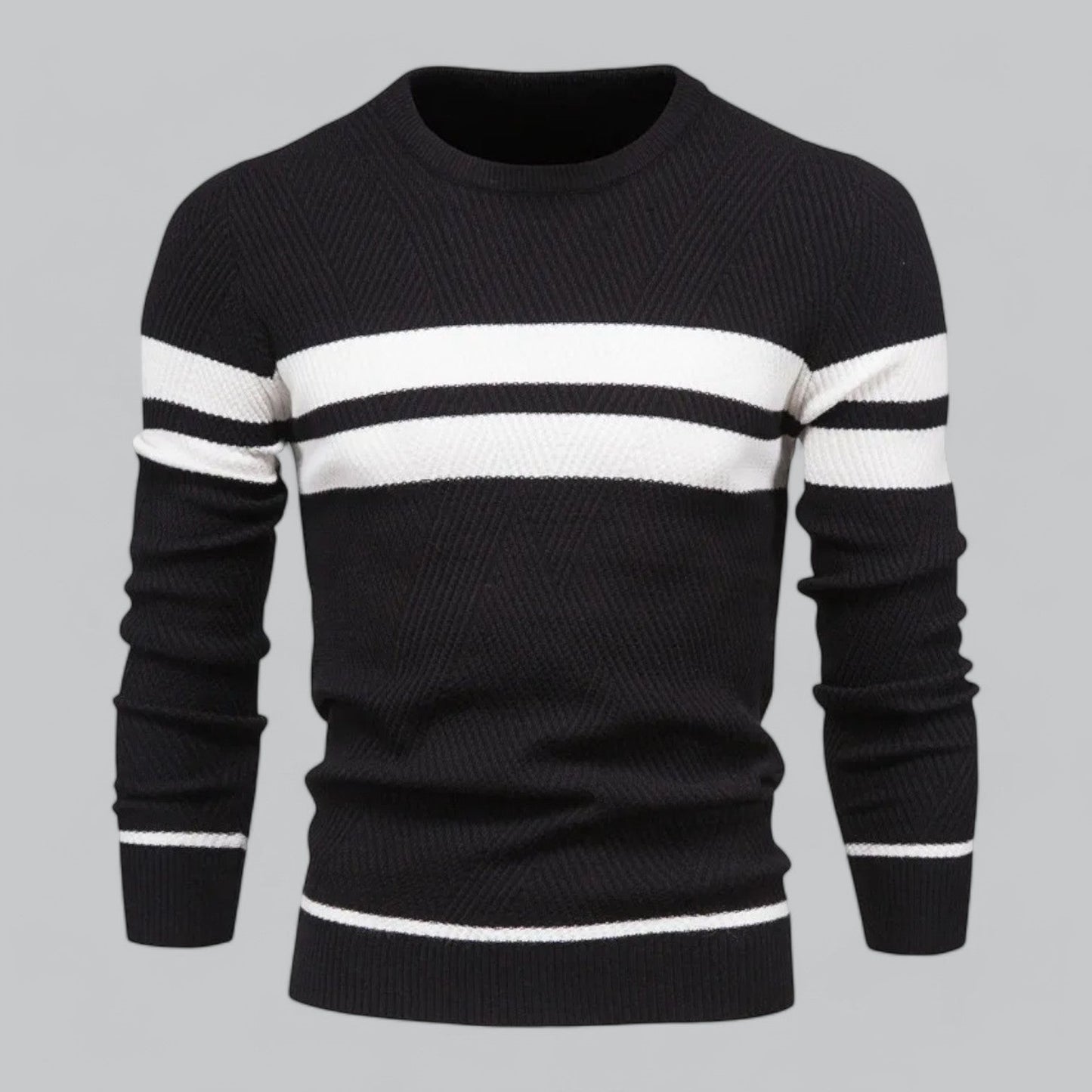 Victor | Stilren och mångsidig stickad herrtröja med O-hals