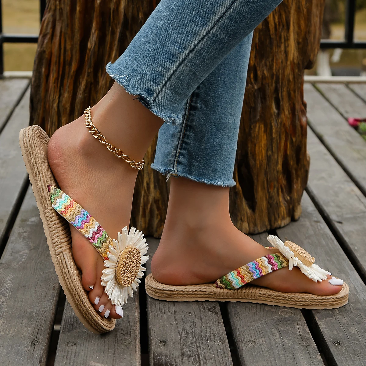 Jennie - Linne Sunflower Anti-Slip Flip Flops