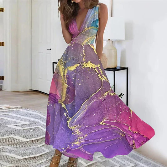 Allison - Elegant klänning med tryc