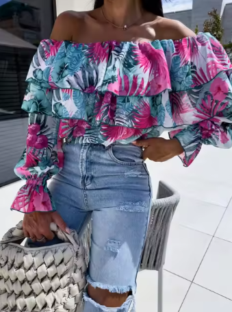Xiamara - Höstens Off-Shoulder mode med långa ärma