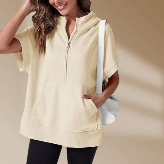 Florentine - Sweatshirt för kvinnor med halv dragkedja