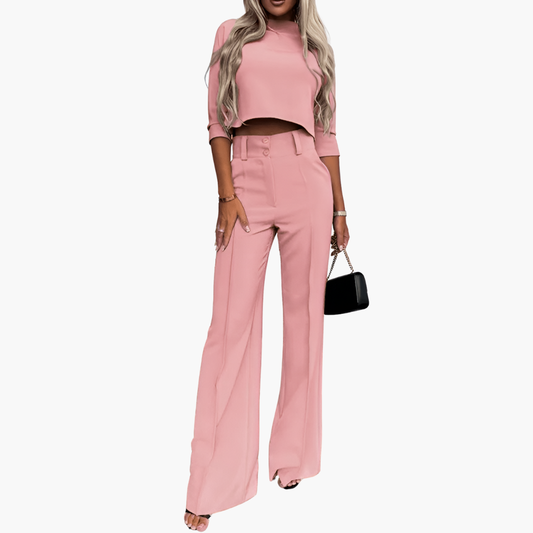 Rut | Elegant Crop Top-Set För Kvinnor