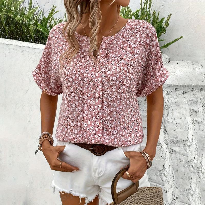 Elina | Casual blommig blus med vintagekänsla