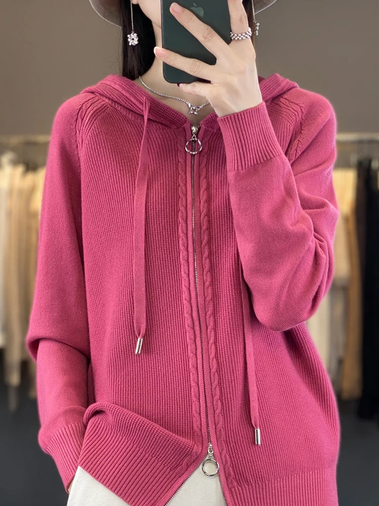 Aleka | Lyxig kofta med huva