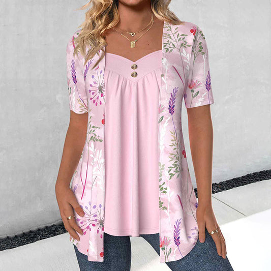 Erik | Elegant blus med blommönster – feminin stil för vardag & fest