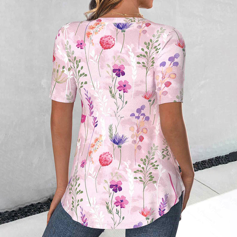 Erik | Elegant blus med blommönster – feminin stil för vardag & fest