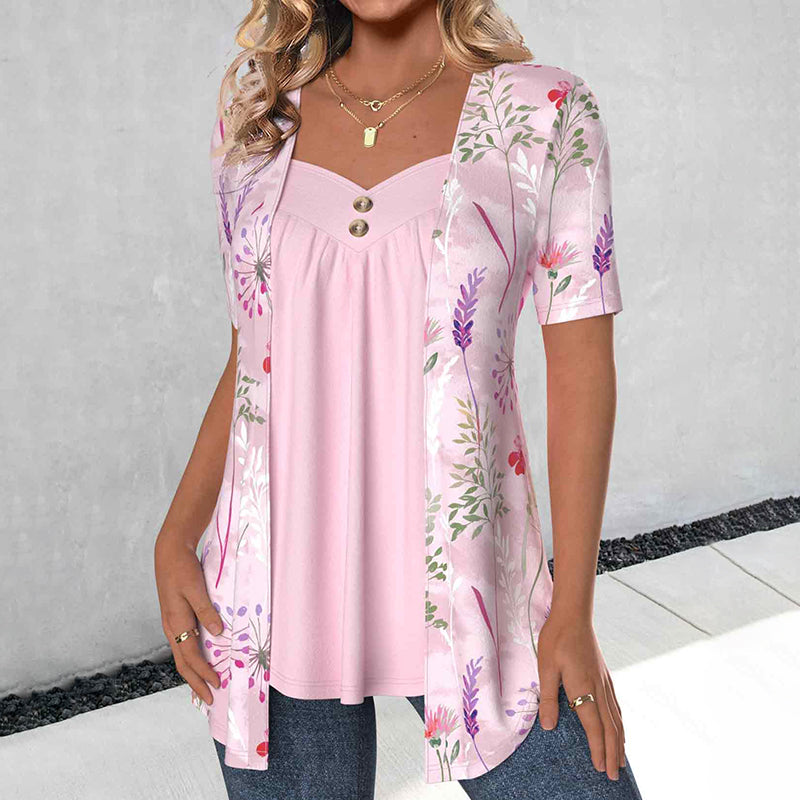 Erik | Elegant blus med blommönster – feminin stil för vardag & fest