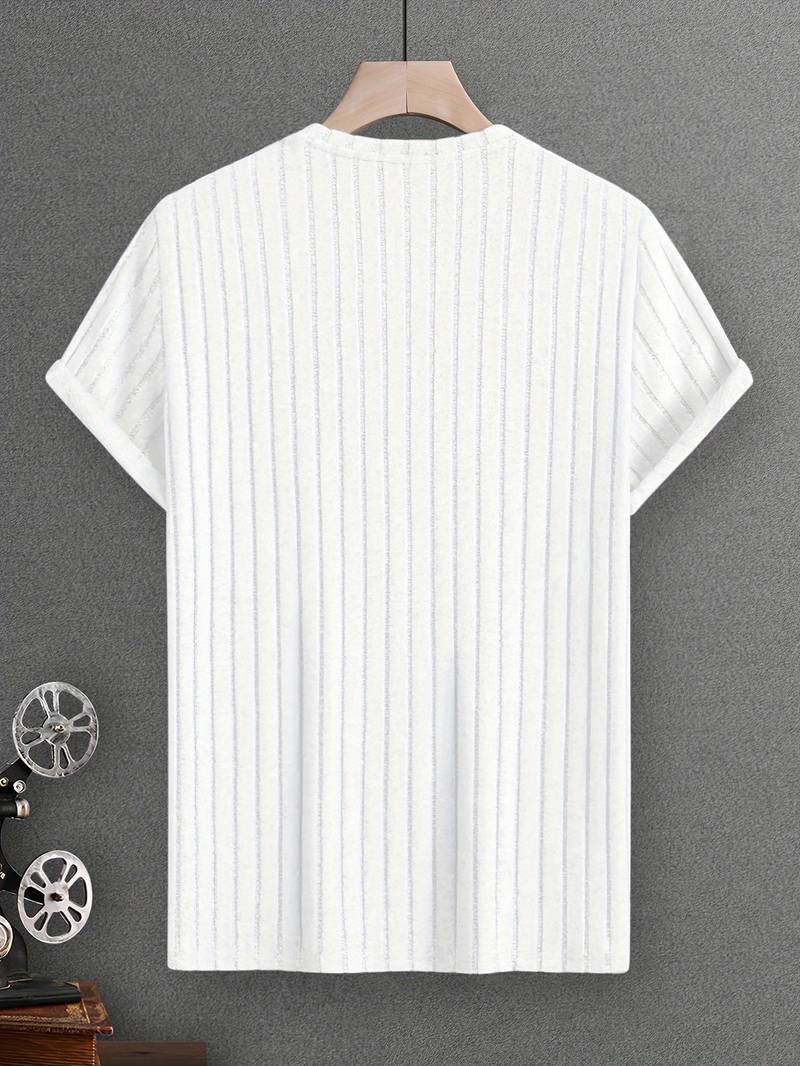 Cherdan | Vikärmad Ribbad Rundhalsad T-shirt