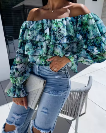 Xiamara - Höstens Off-Shoulder mode med långa ärma