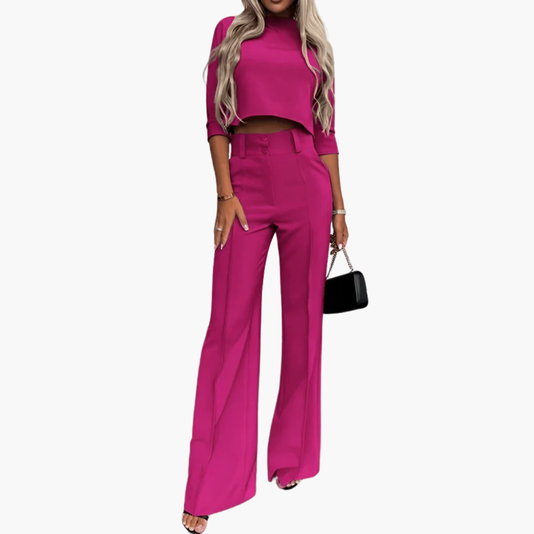 Rut | Elegant Crop Top-Set För Kvinnor