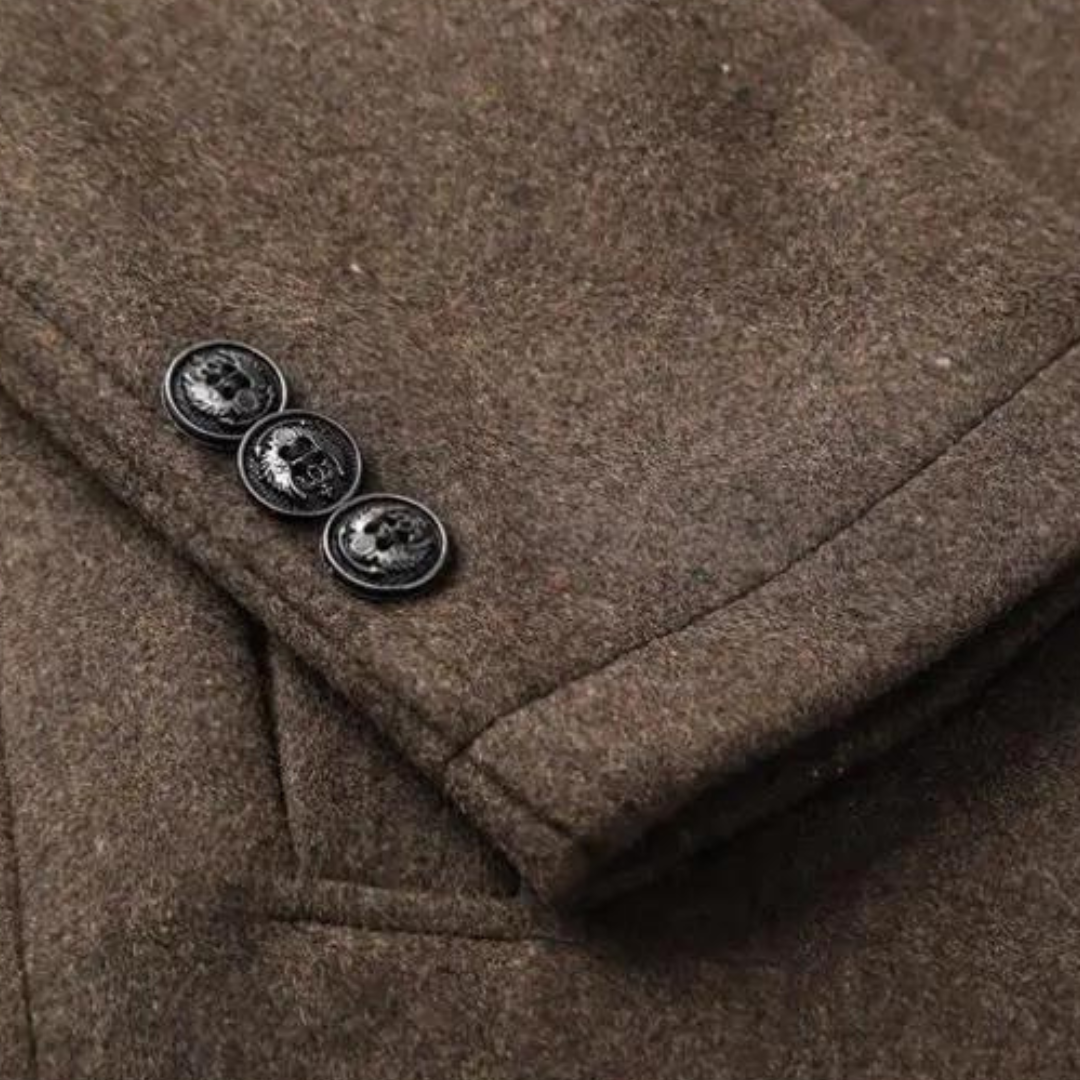 Jack | Klassisk Trenchcoat I Tjock Ull