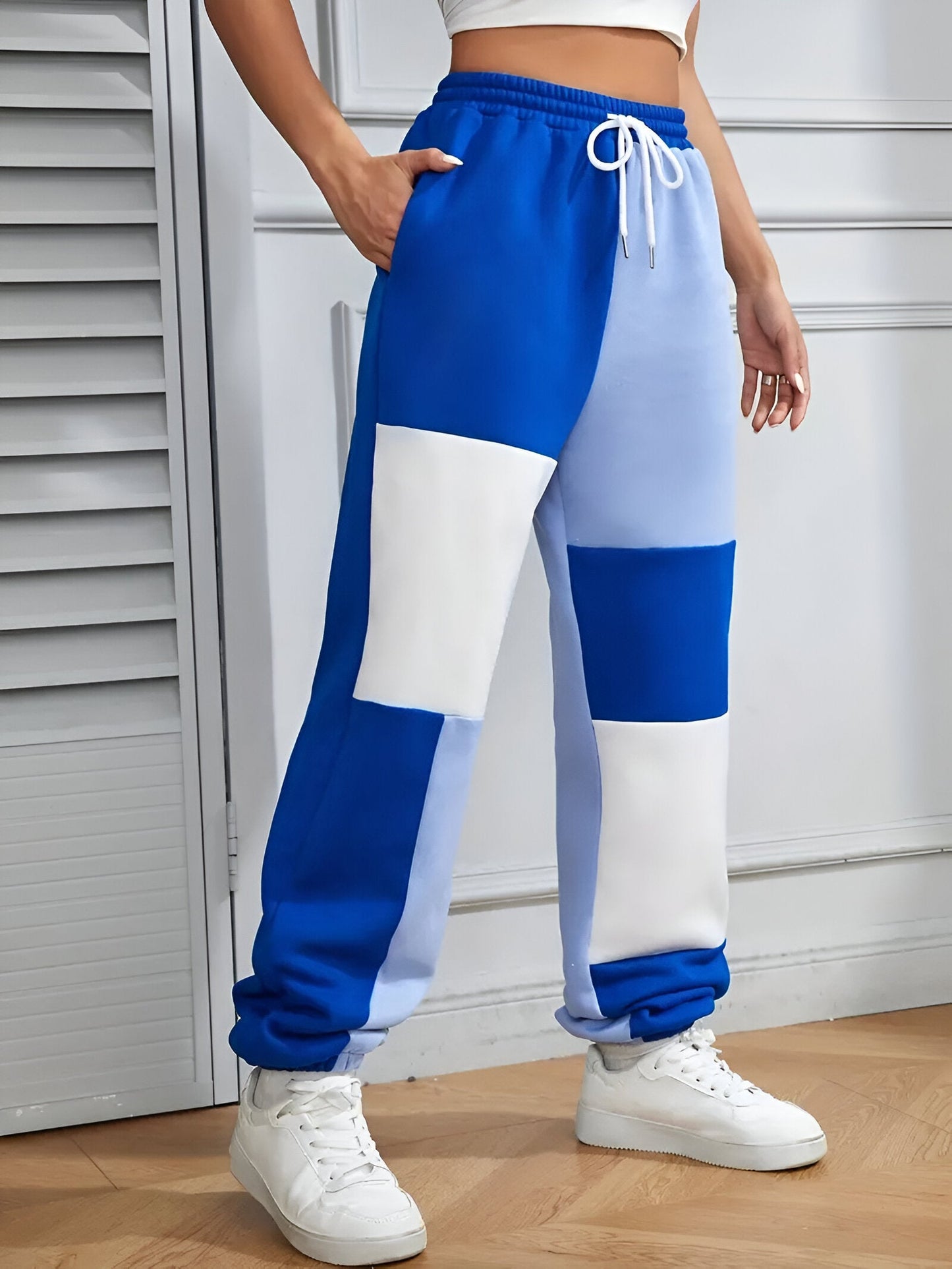 Nele | Colour-Block Loose joggingbyxor - komfort möter stil