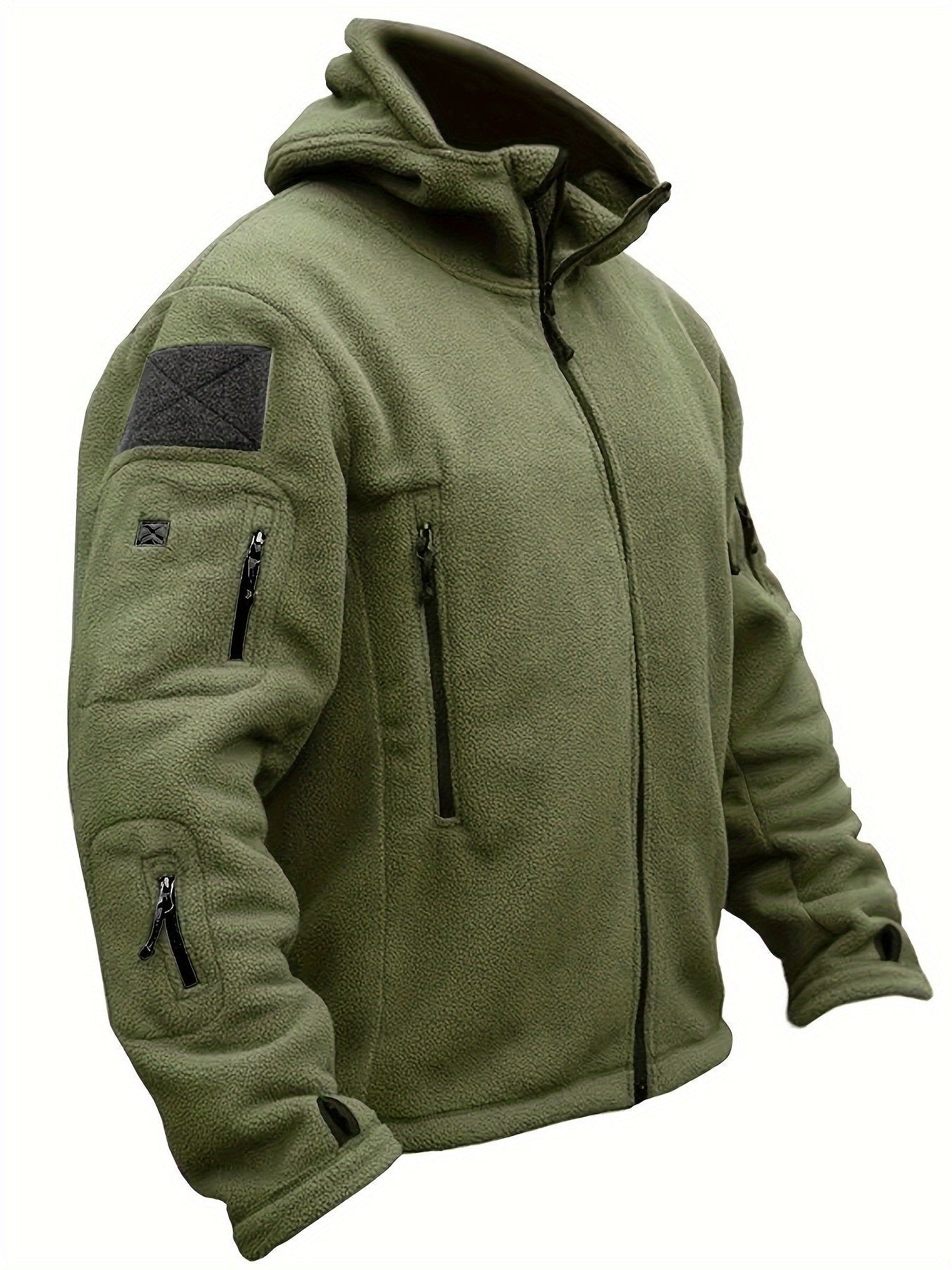 Vilhelm | Varm och Hållbar Militärinspirerad Fleecehoodie