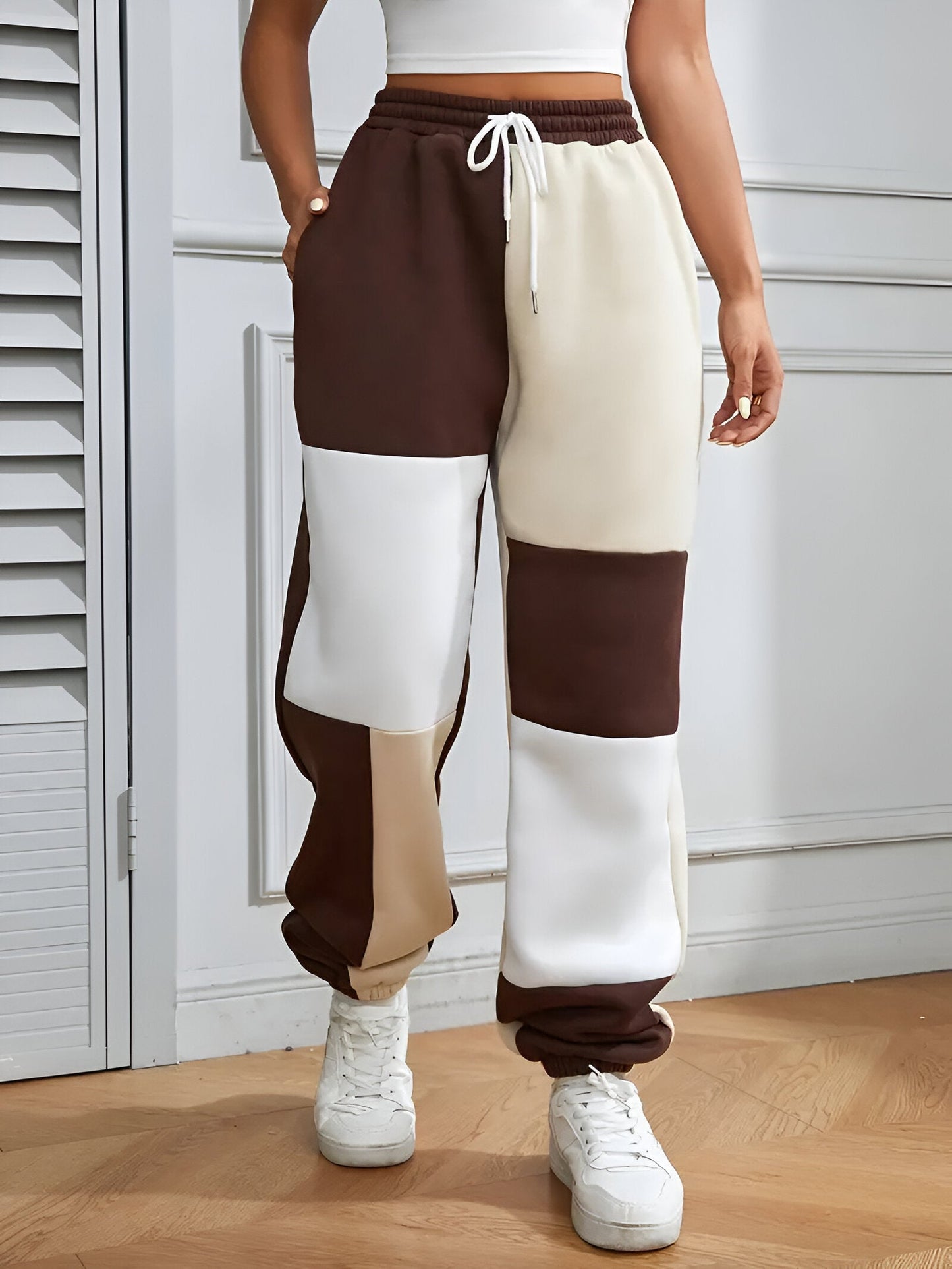 Nele | Colour-Block Loose joggingbyxor - komfort möter stil