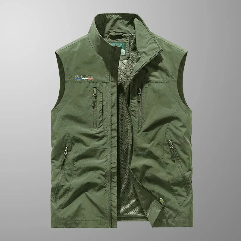 Henrik | Andningsbar Cargo Bodywarmer med Flera Fickor