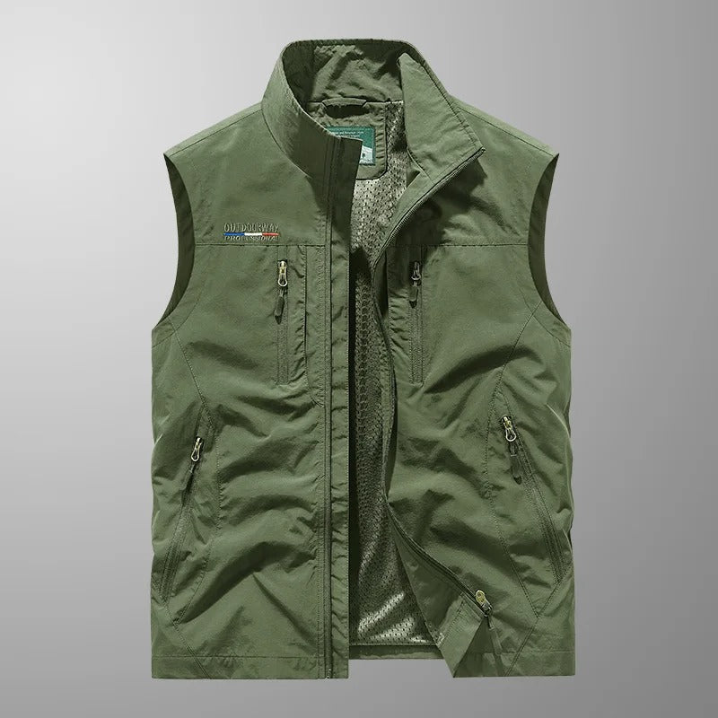 Henrik | Andningsbar Cargo Bodywarmer med Flera Fickor