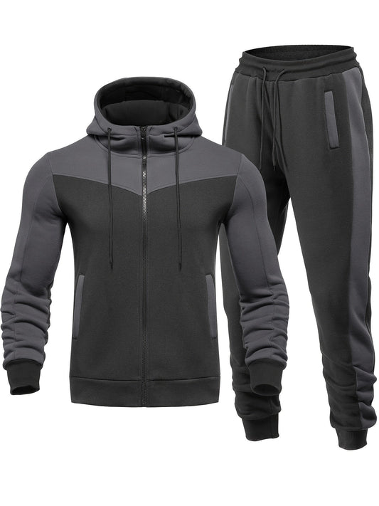 Cameron | Färgblock Tracksuit Set Med Huva För En Sportig Look