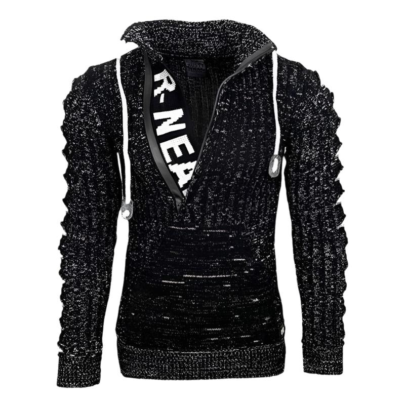 Pontus | Unik Mönstrad Tröja Med Varmt Stickat Tyg