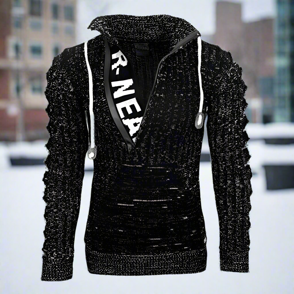 Pontus | Unik Mönstrad Tröja Med Varmt Stickat Tyg