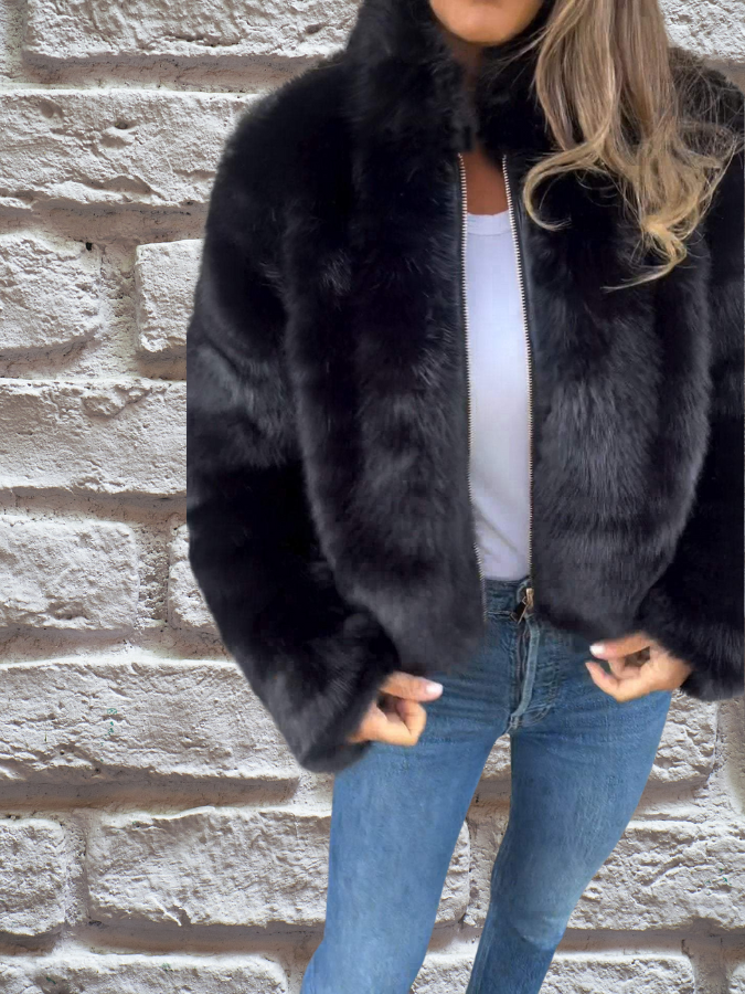 Celine | Elegant vinterjacka i konstpäls