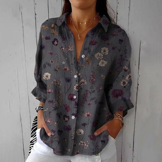Mira | Vintageblus med blommönster – feminin touch med avslappnad elegans