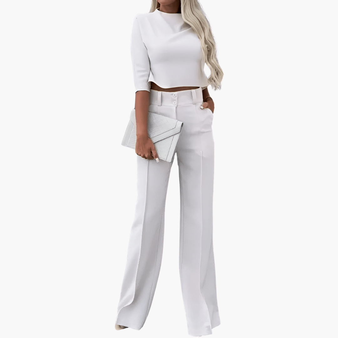 Rut | Elegant Crop Top-Set För Kvinnor