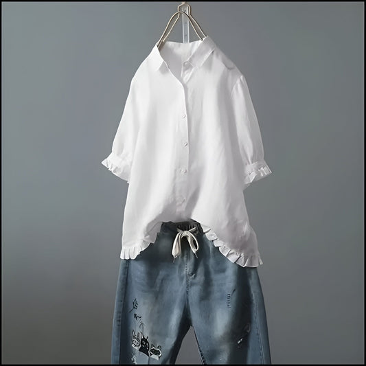 Mariella | Stilren & Trendig Volangblus för Eleganta Looker