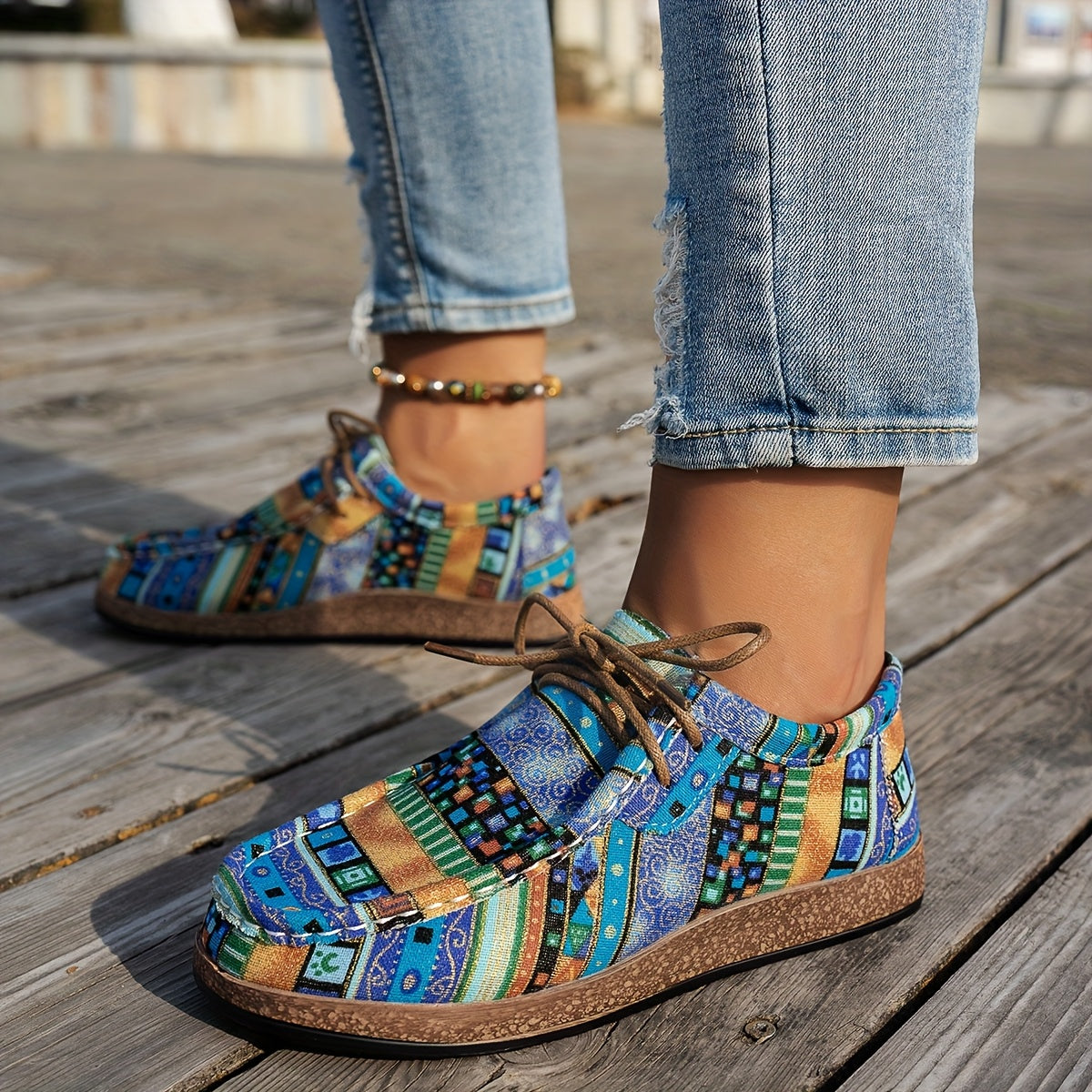 Freja | Färgglada Retro Damskor