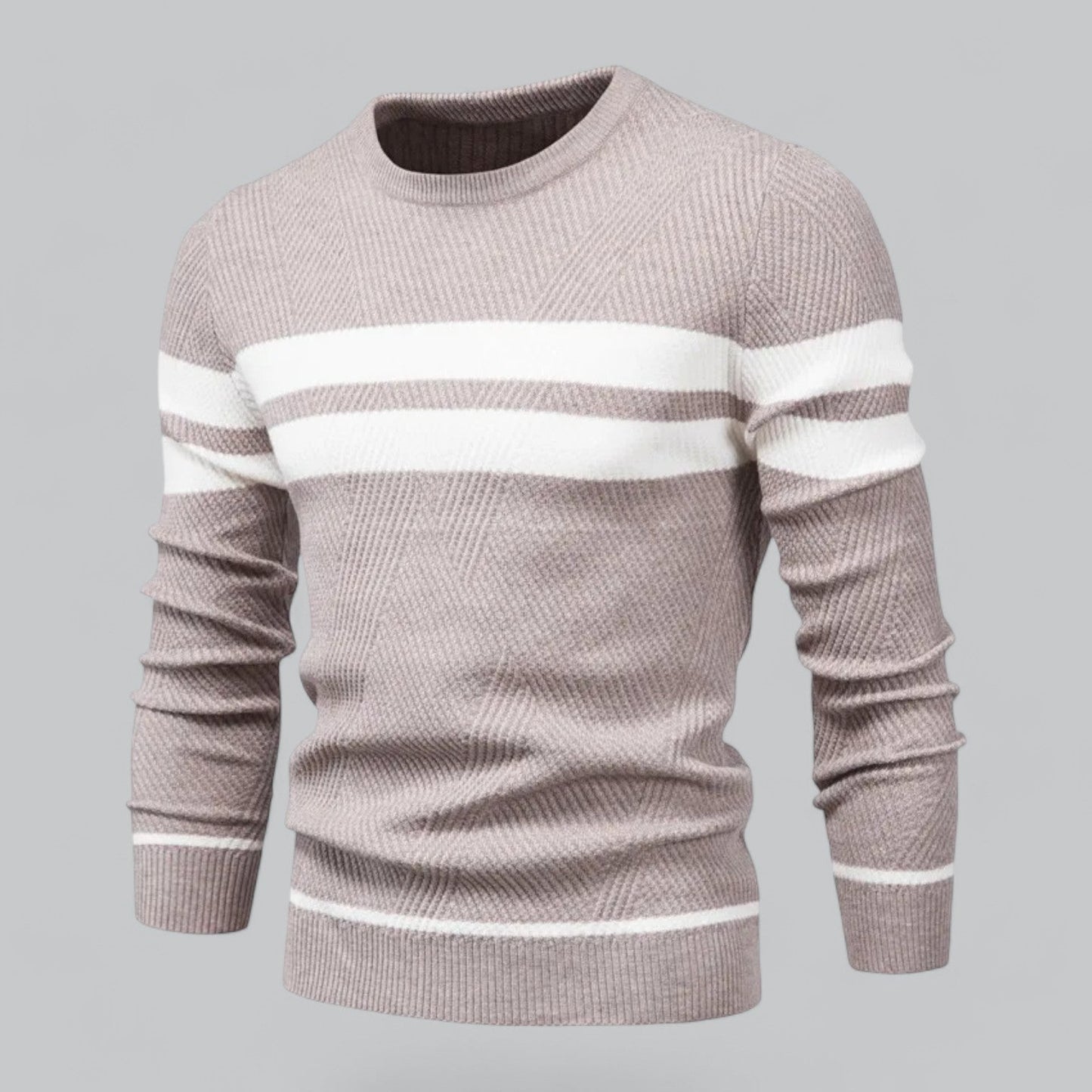 Victor | Stilren och mångsidig stickad herrtröja med O-hals