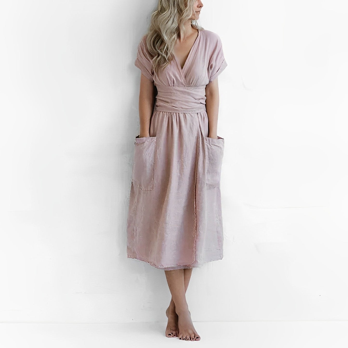 Tasha - Elegant linneklänning