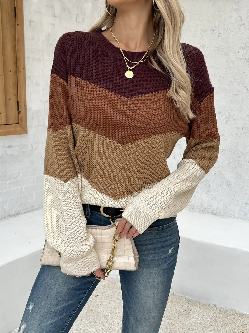 Kade - Färgstark crewneck-jumper